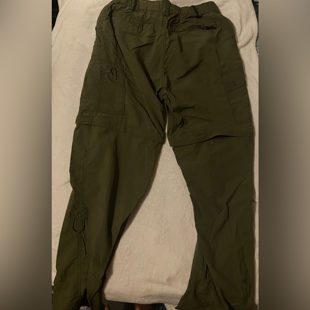 baggy military like green cargos.